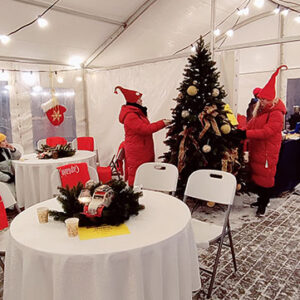 Päkapikud-kunstkuusega-kohvikus